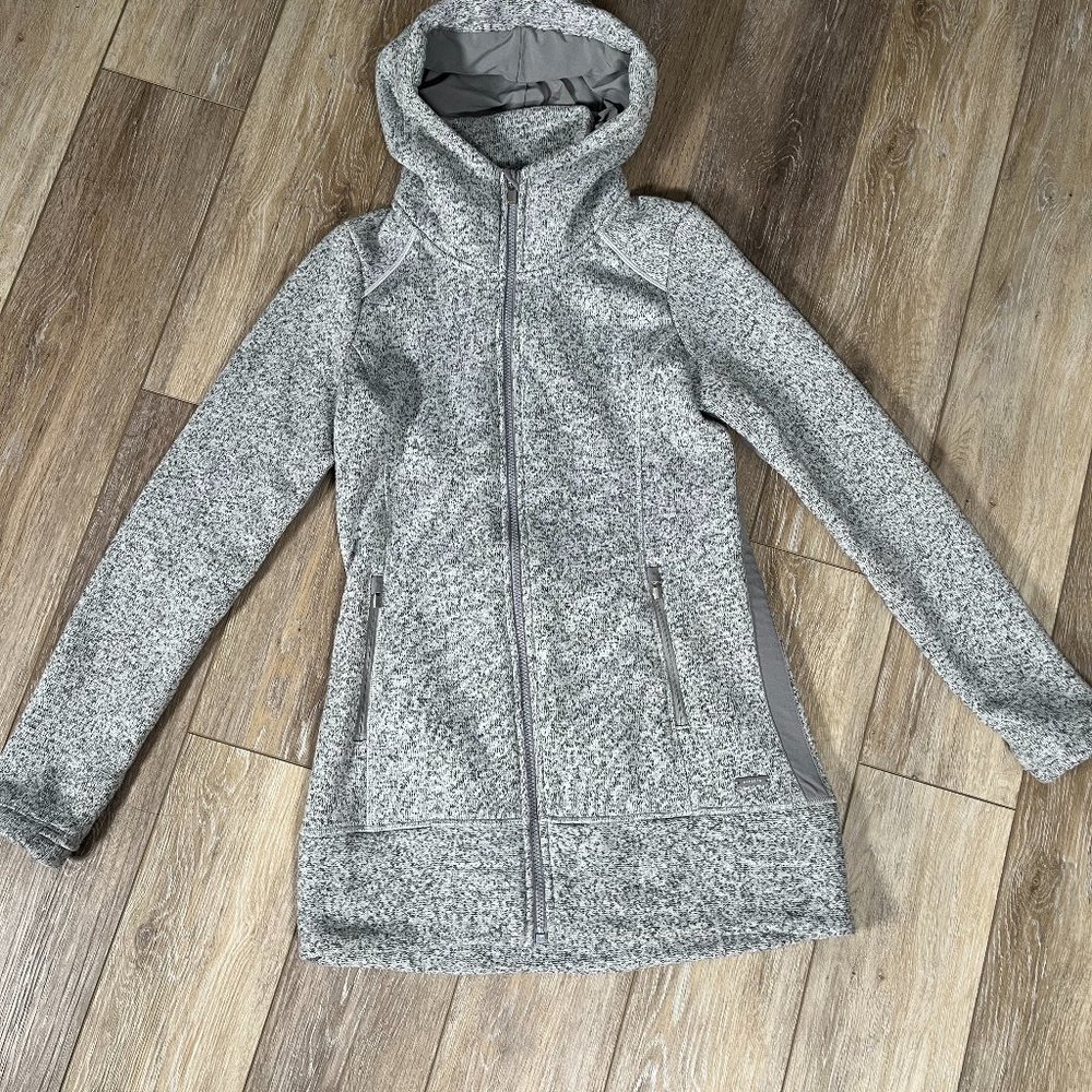 Gray Athleta Zip-Up, Hooded Jacket Size X-Small